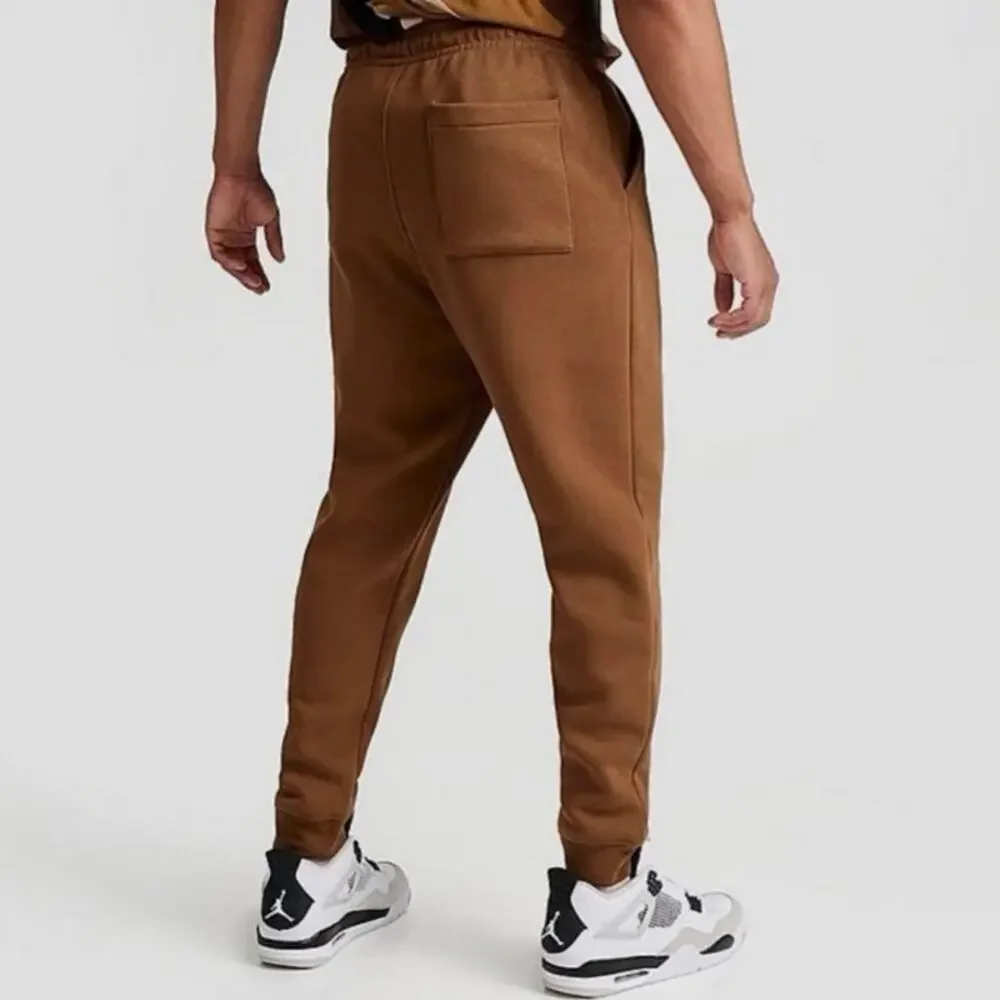 Nike Jordan Essentials Fleece Joggers Brown Relaxed Sweatpants Men’s Medium